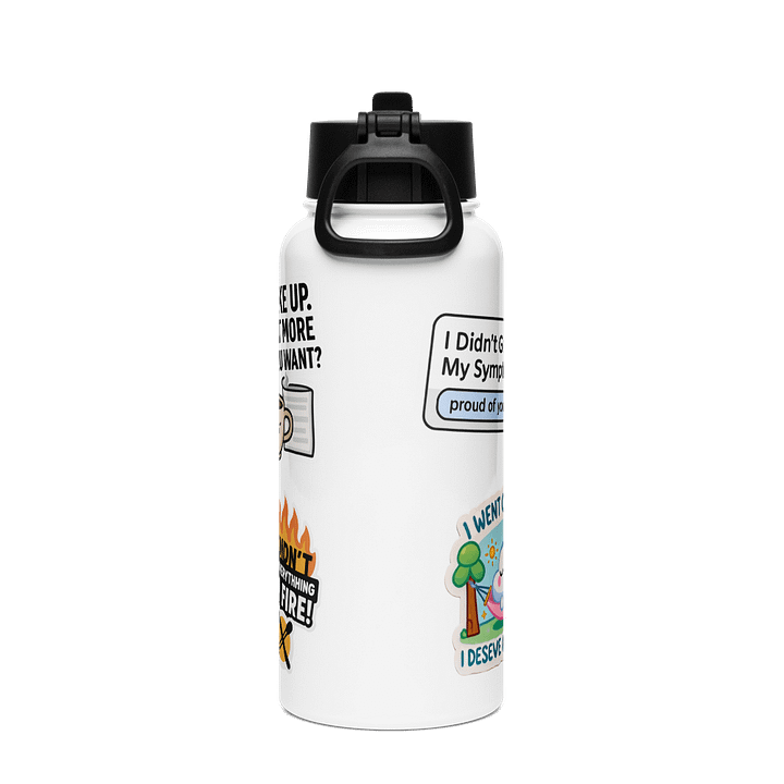 Humorous Adulting Stickers on a Water Bottle product image (2)