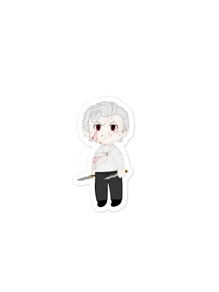 Chibi Astarion Bloodied Face Sticker product image (1)