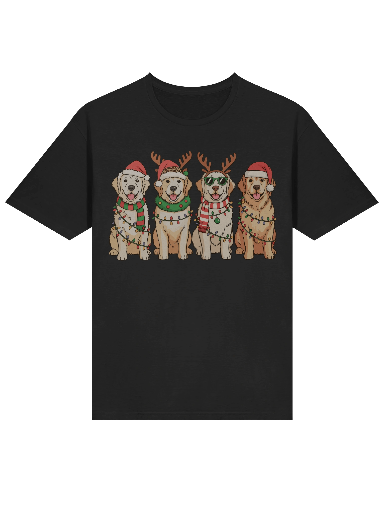 Golden Retriever Christmas Tee | Gift for Golden Retriever Mom & Dad product image (3)