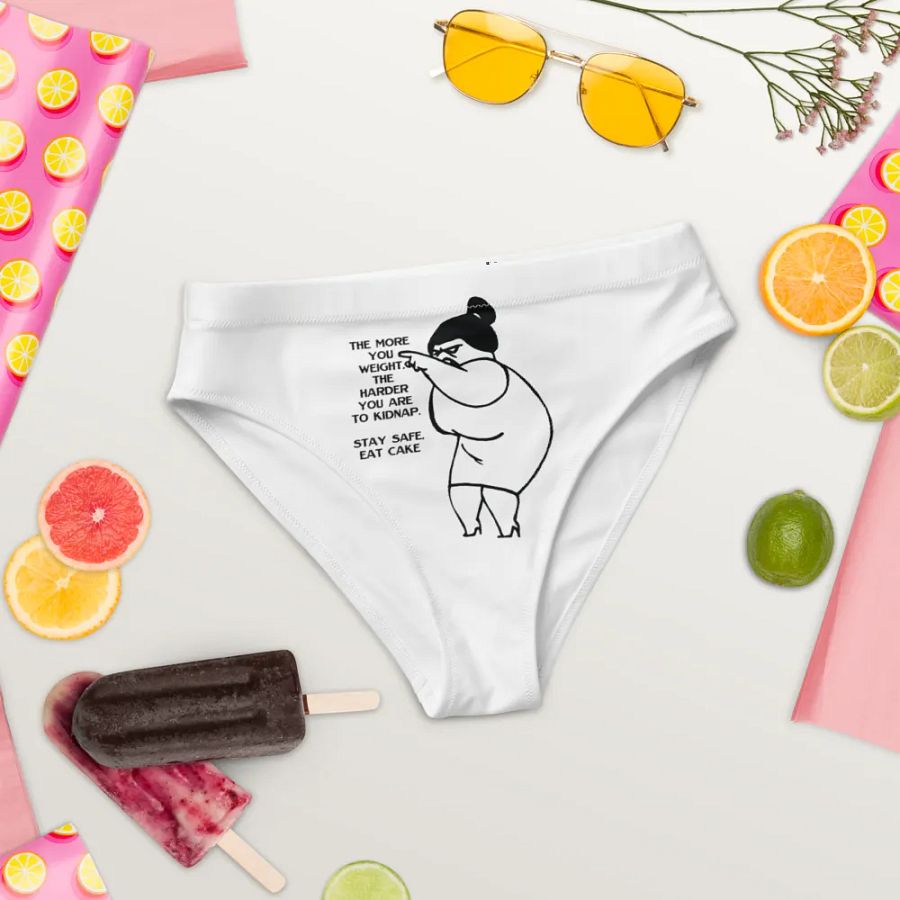 STAY SAFE, EAT CAKE EcoChic High Waist Bikini Bottoms product image (4)