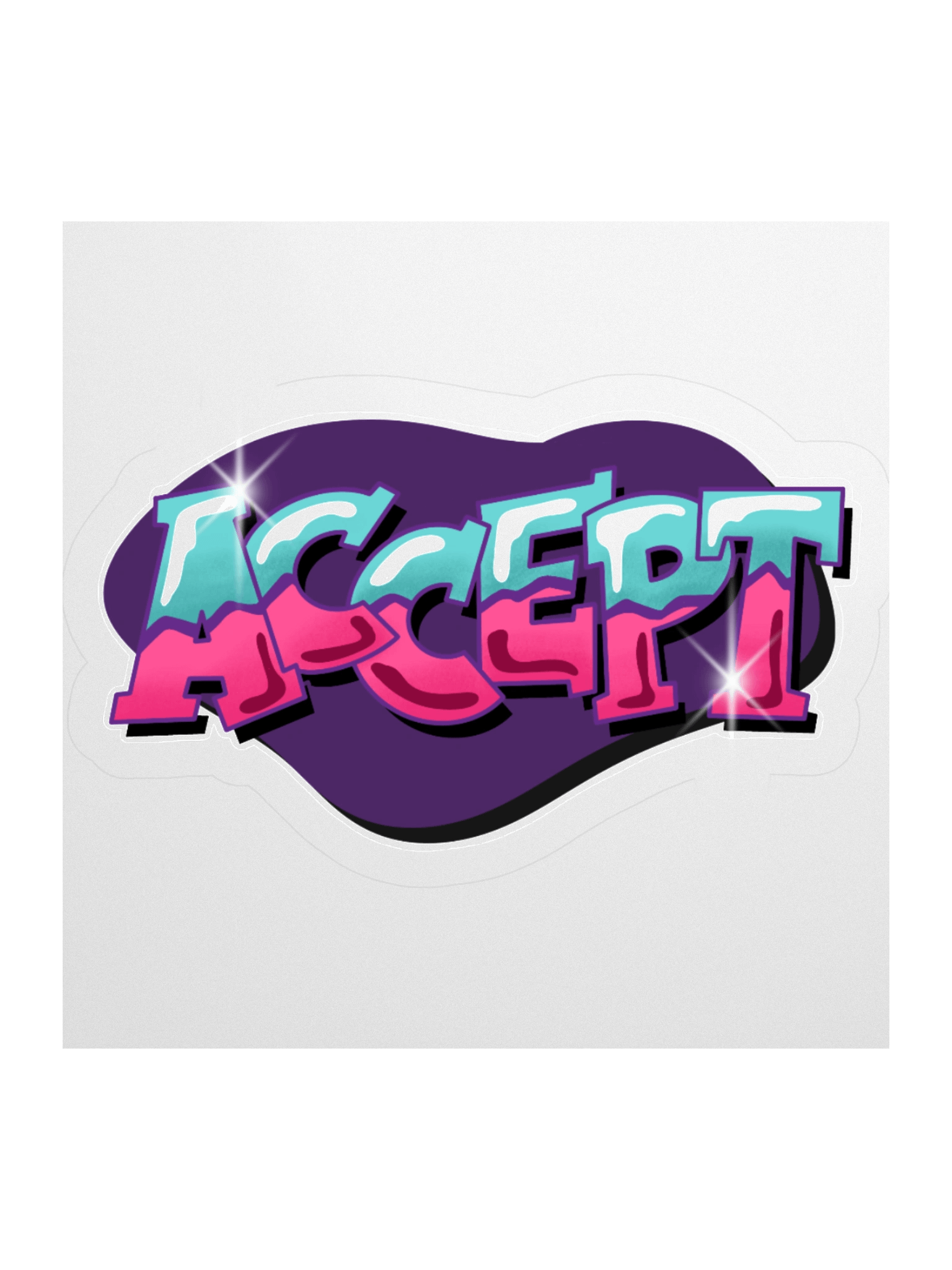 "TRYING MY BEST-ISH" - Kawaiifiti Style - Kiss Cut Sticker product image (1)