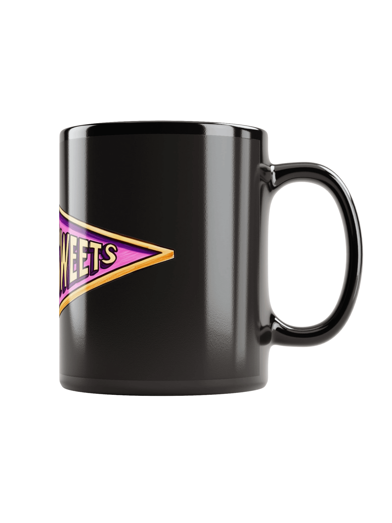 Mug noir brillant avec logo 3D HONEY SWEETS product image (2)
