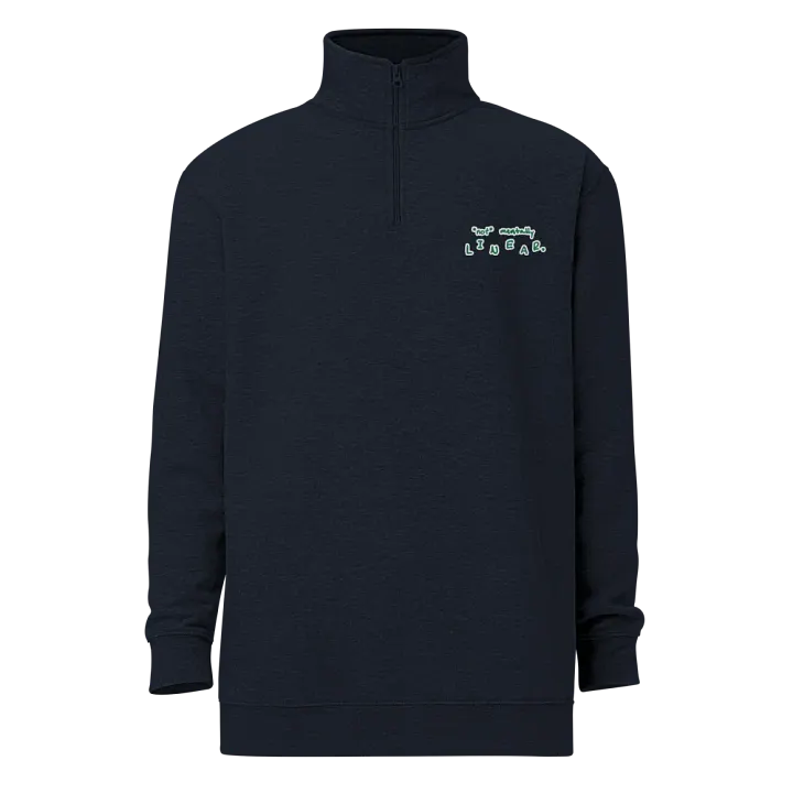 *not* mentally linear. (kelly bubble design) embroidered quarter zip product image (12)