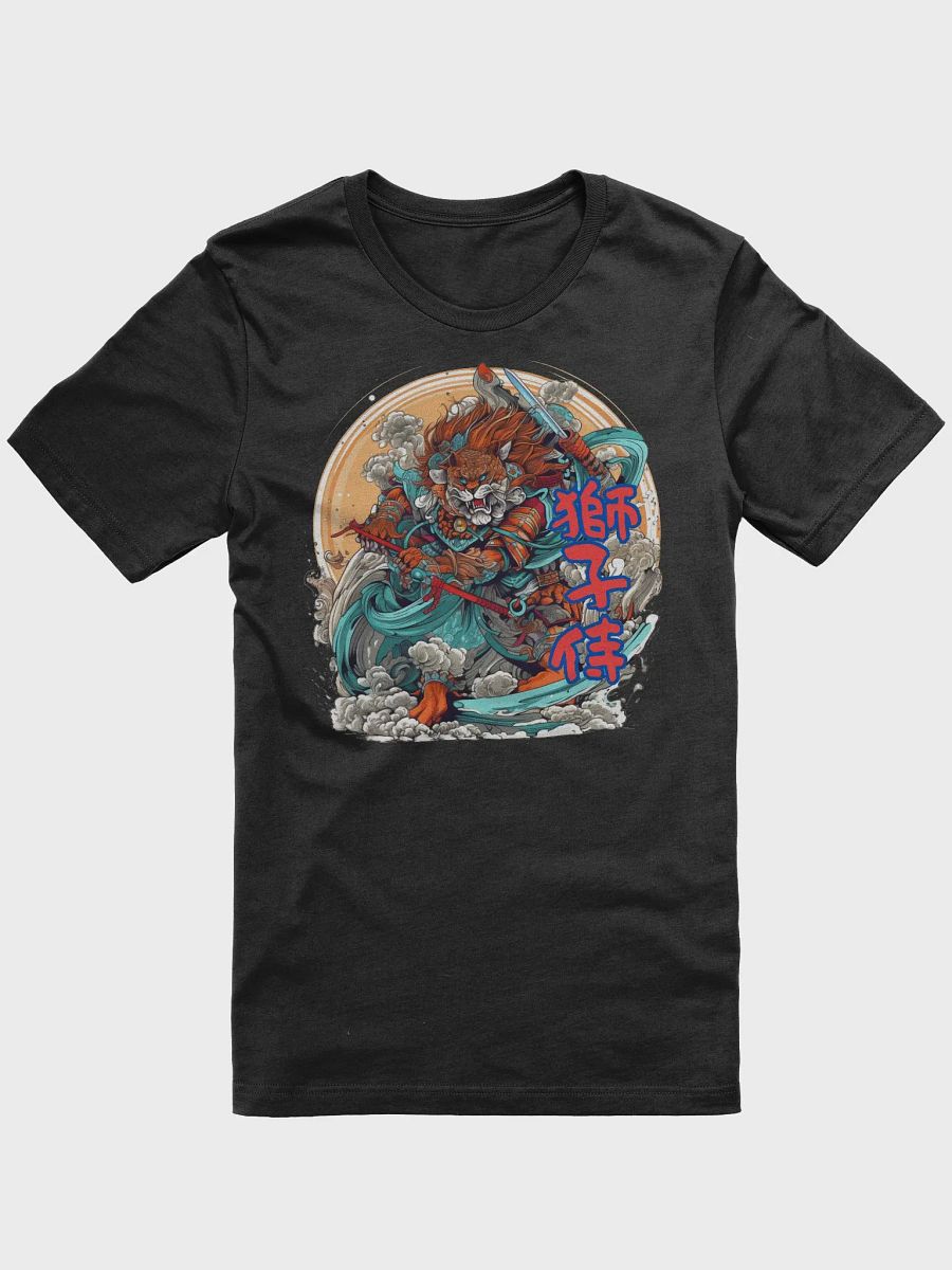 Fierce Samurai Lion T-Shirt, Unique Japanese Art Tee, Bold Graphic Shirt, Cool Animal Warrior Top, Men's Women's Fashion Classic Tee product image (1)