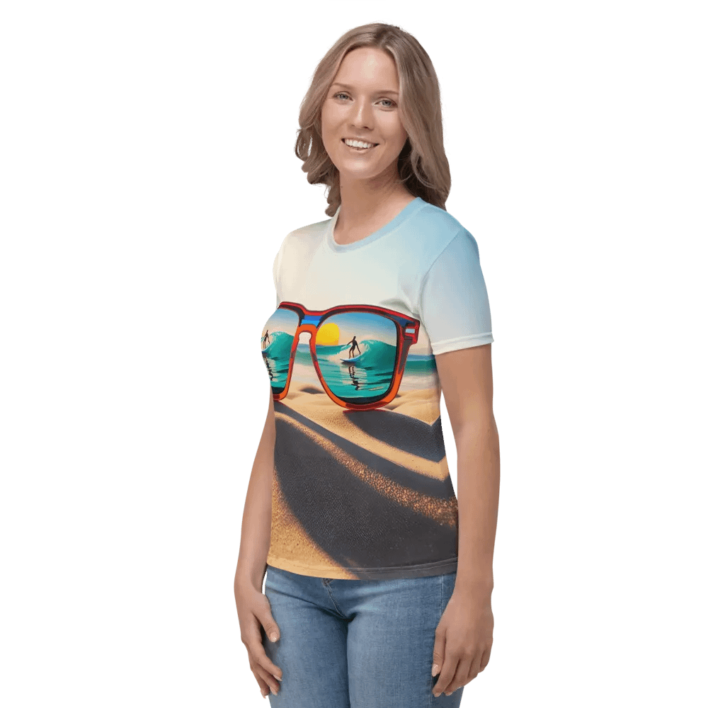 Surfing Sunset Reflection Women's T-Shirt product image (3)