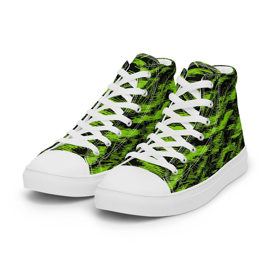 Neon Green Chaos Canvas High Tops product image (6)