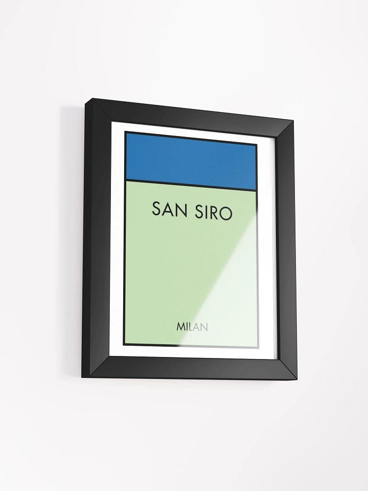 San Siro Stadium Inter Milan Monopoly Title Art Framed Print product image (1)