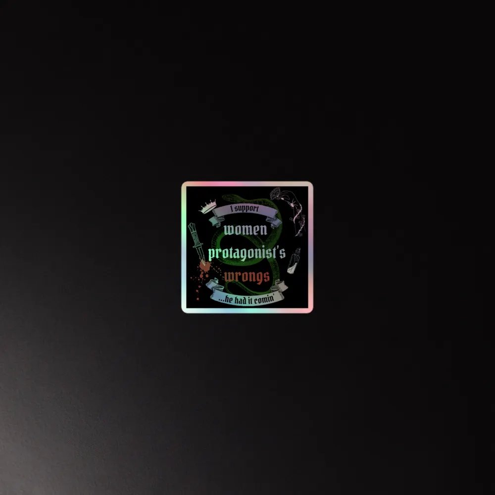 Supporting Women Protagonist's Wrongs Holographic Sticker product image (4)