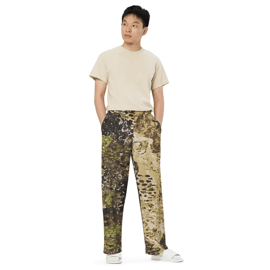 Trendy Camo Fusion Wide-Leg Pants product image (6)