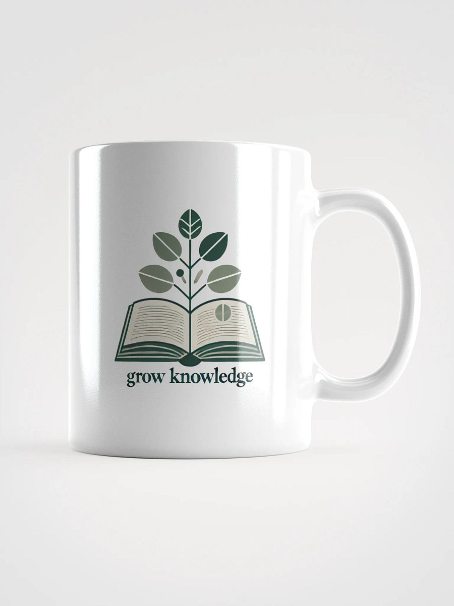Grow Knowledge White Glossy Mug product image (2)