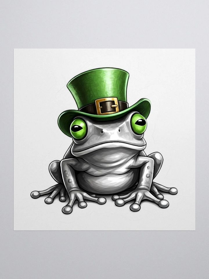 St. Patrick's Day Frog Sticker product image (2)