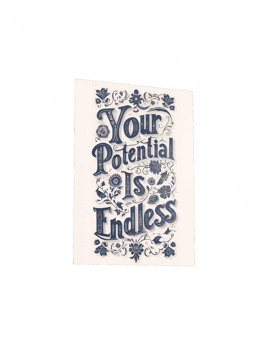 Your Potential Is Endless – Decorative Typography Beige Background Poster product image (3)