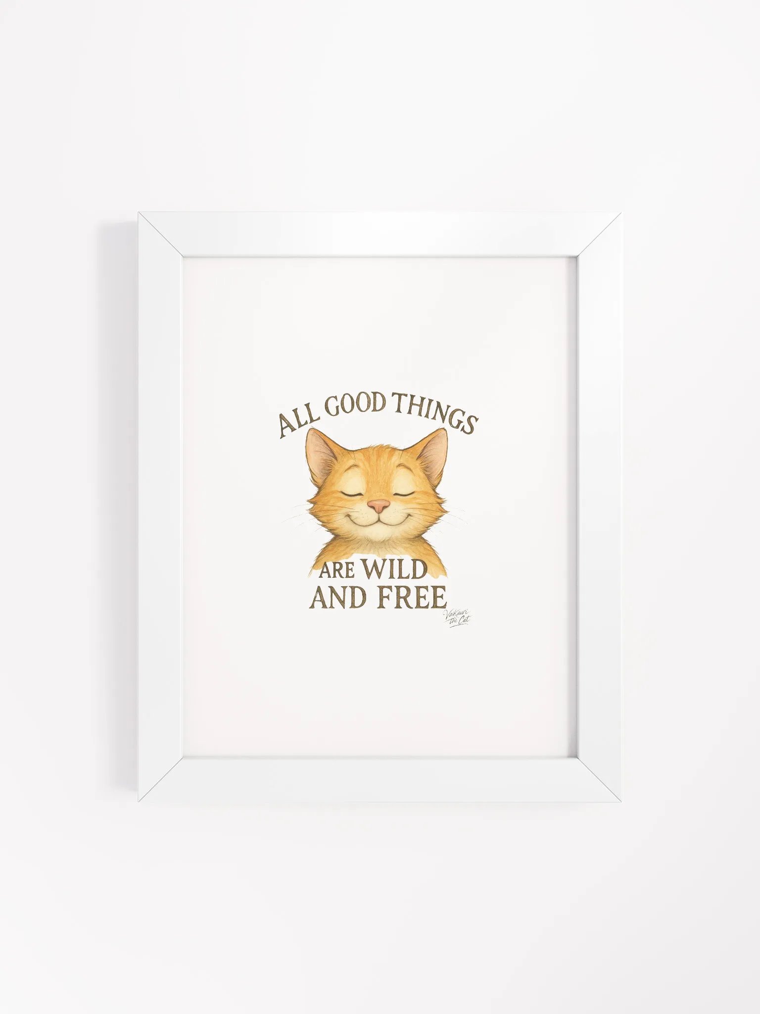 Wild and Free Vaikauri Cat Framed Matte Poster product image (4)