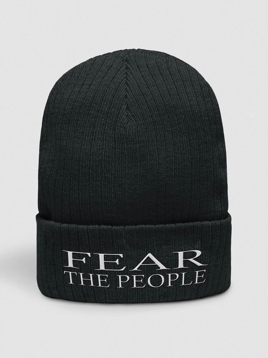 Fear The People - White - Atlantis Ribbed Knit Beanie product image (1)