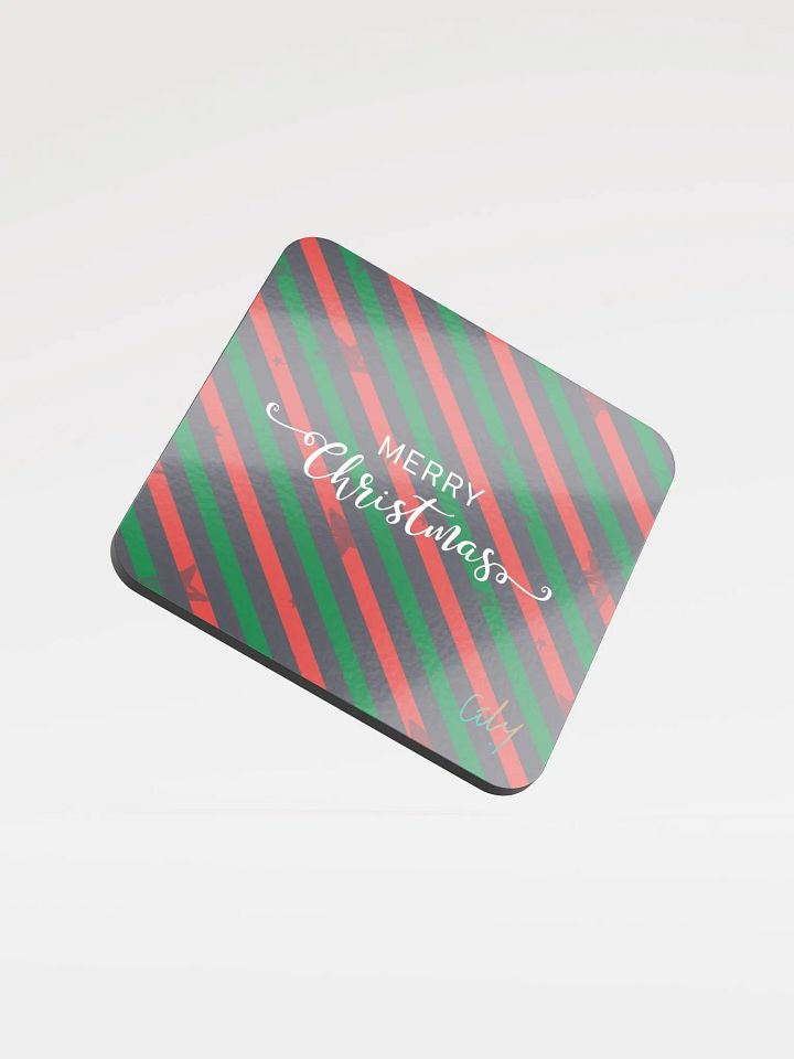 Merry Christmas Striped Coasters product image (1)