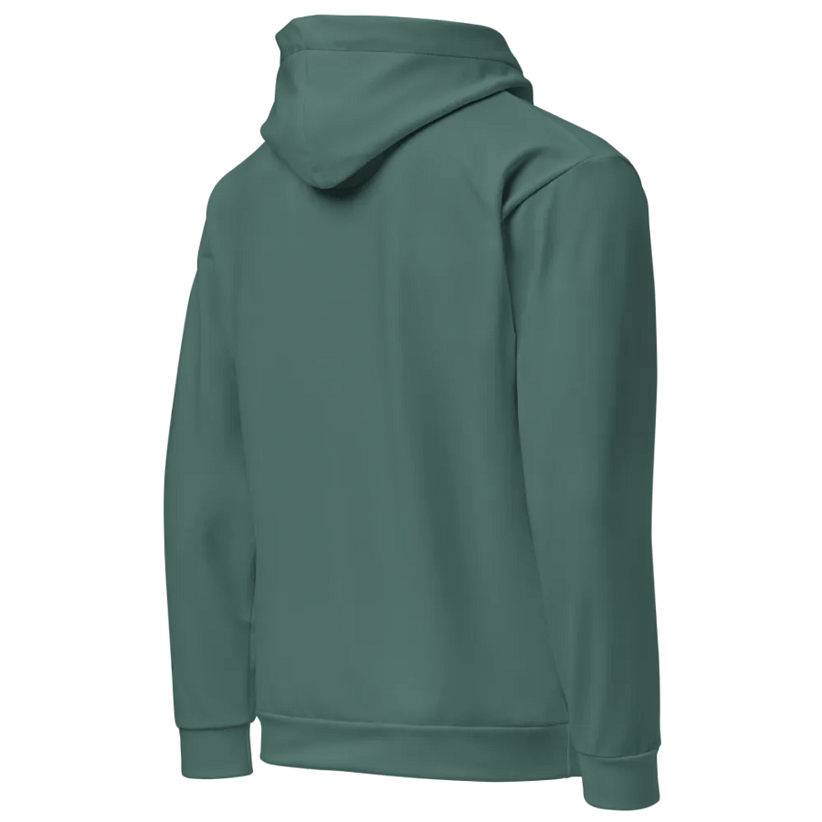 Plain Medium Dark Green Soft Summer Unisex Recycled Polyester Heavyweight Premium Hoodie by Treasure Pie product image (4)