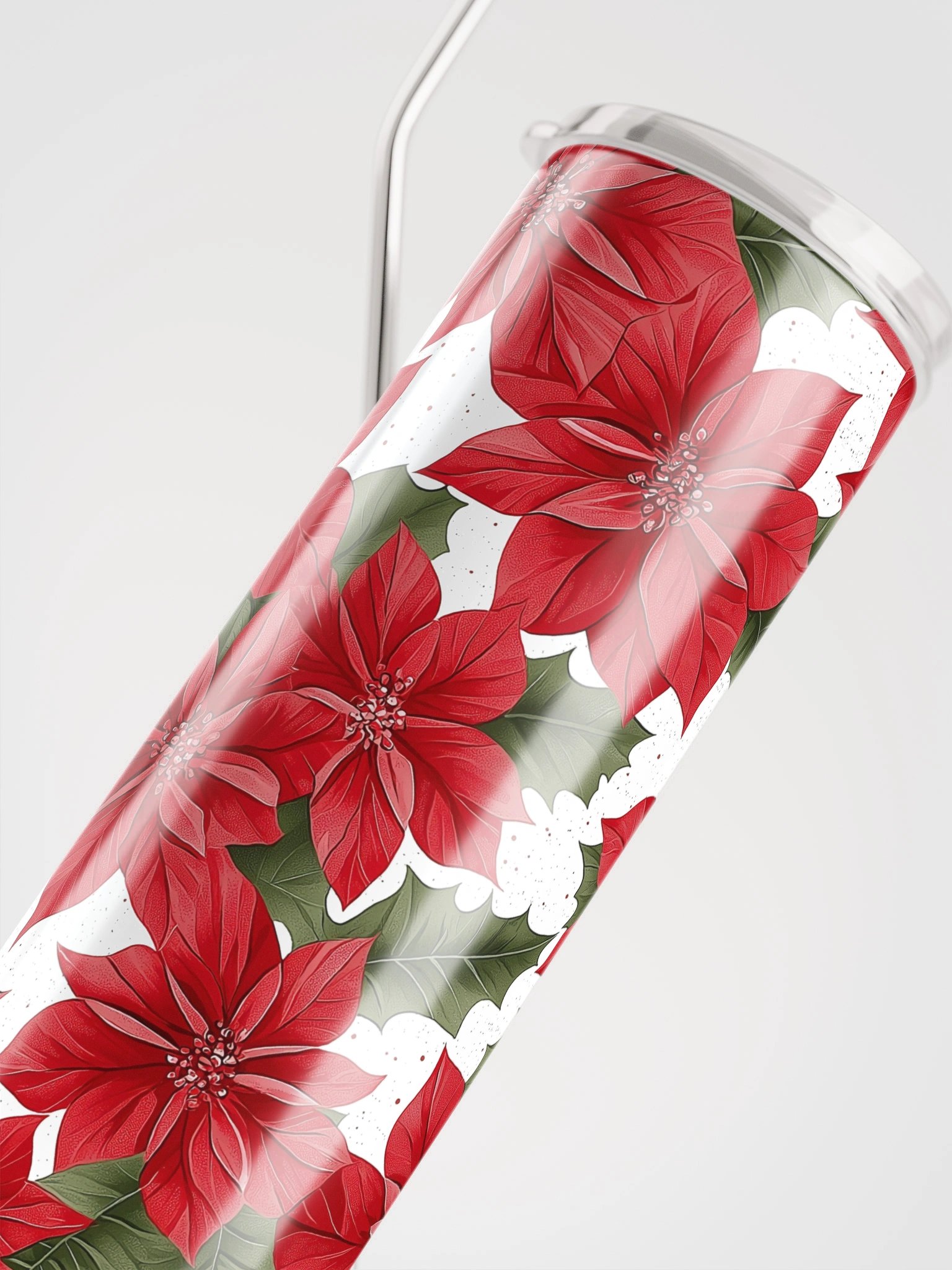 Christmas Poinsettia Stainless Steel Tumbler product image (4)