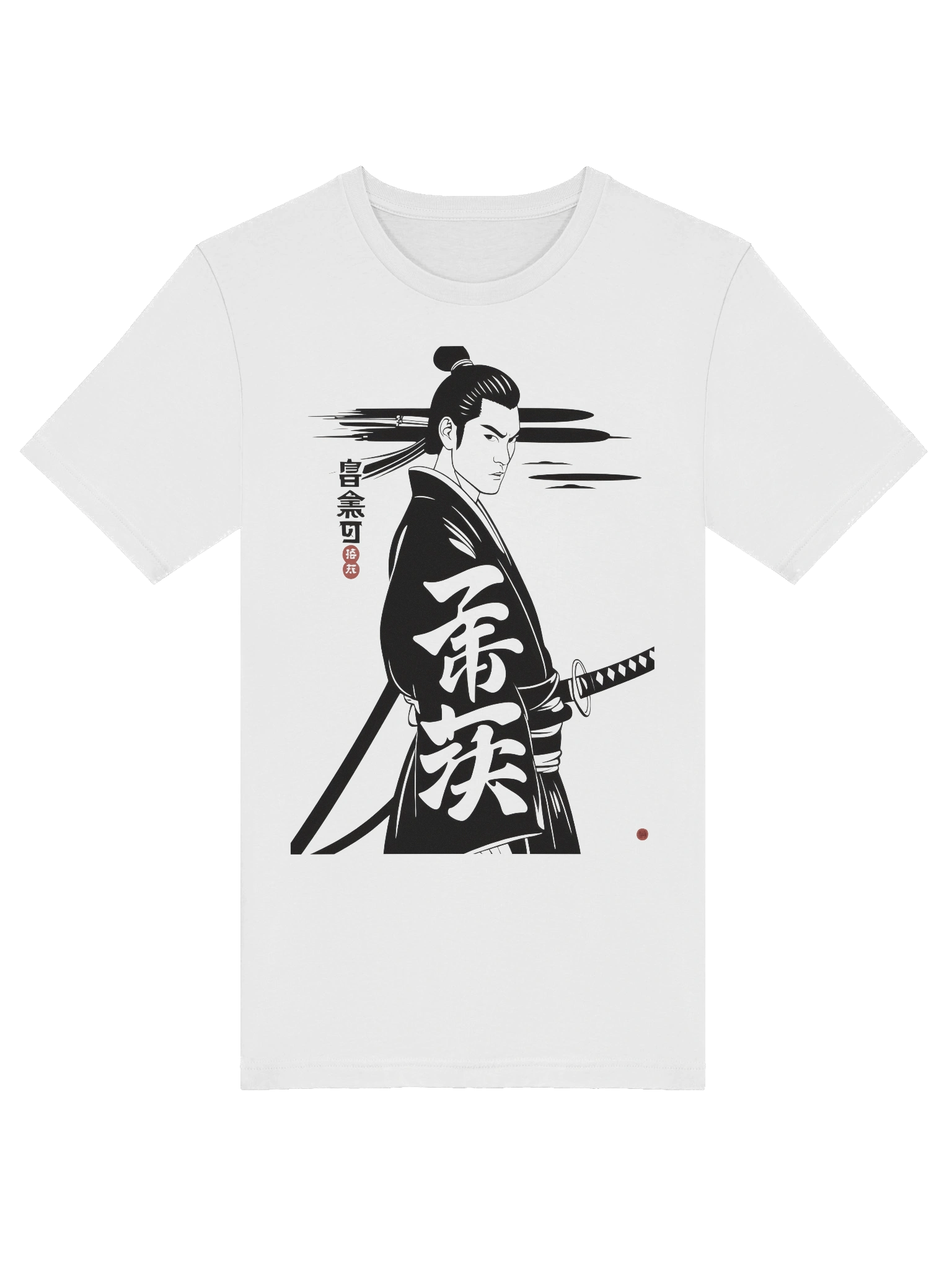 Samurai Profile Illustration Soft T-Shirt product image (5)