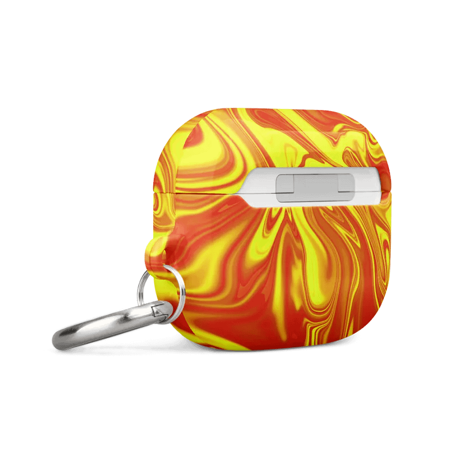 Case for AirPods® - Yellow and Red Digital Fluid Art product image (3)