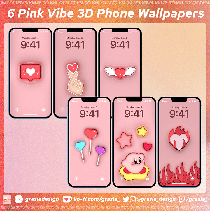 Pink Vibe 3D phone wallpapers product image (1)