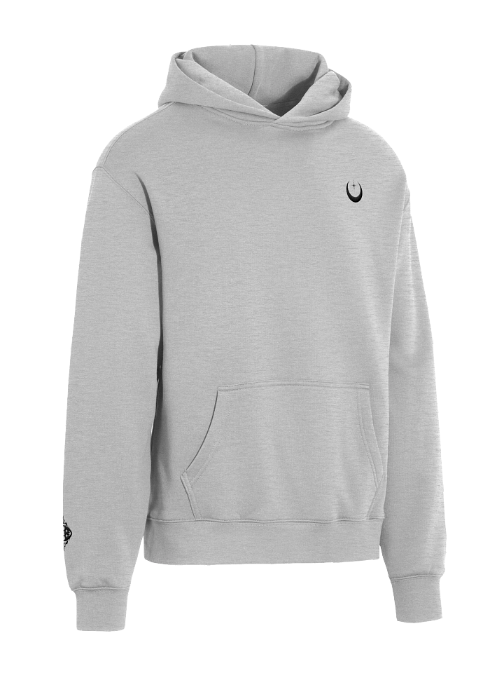 Black Embroidered Moon Unisex Oversized Hoodie product image (2)