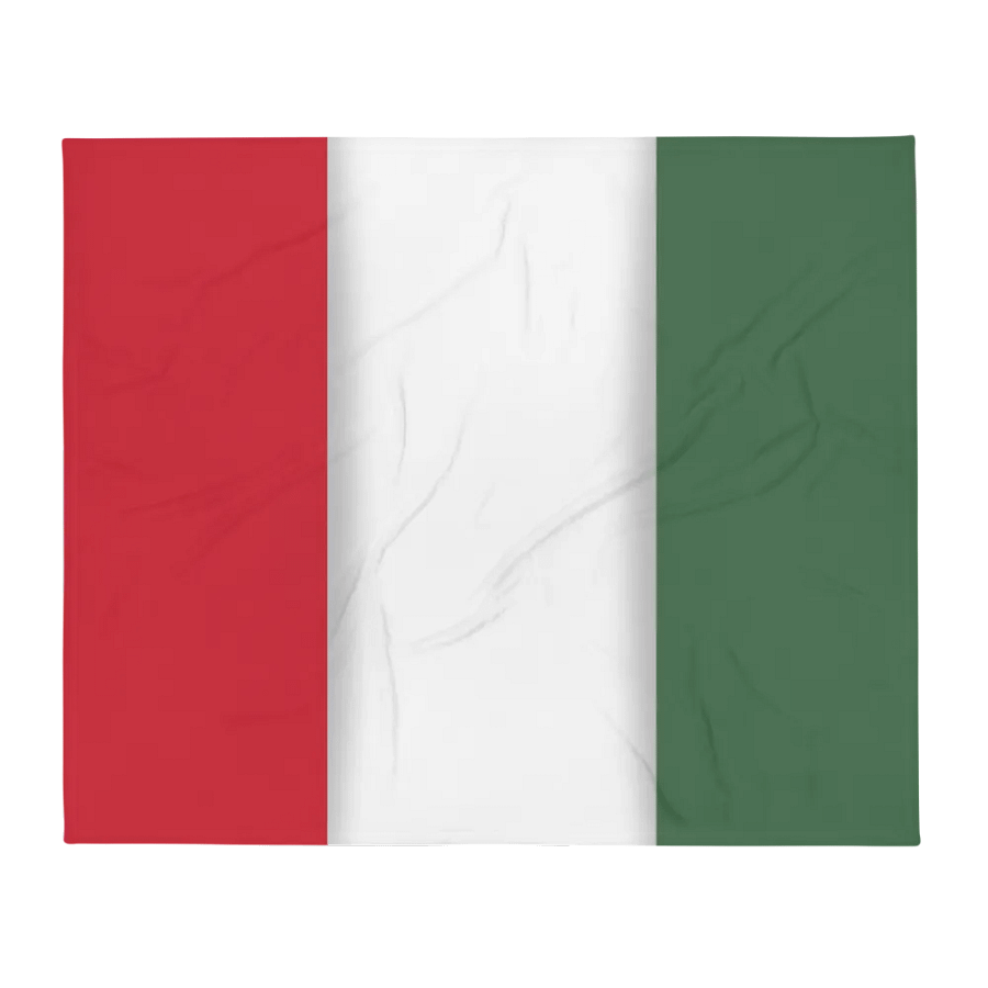 Red White Green Flag Colored Throw Blanket product image (2)