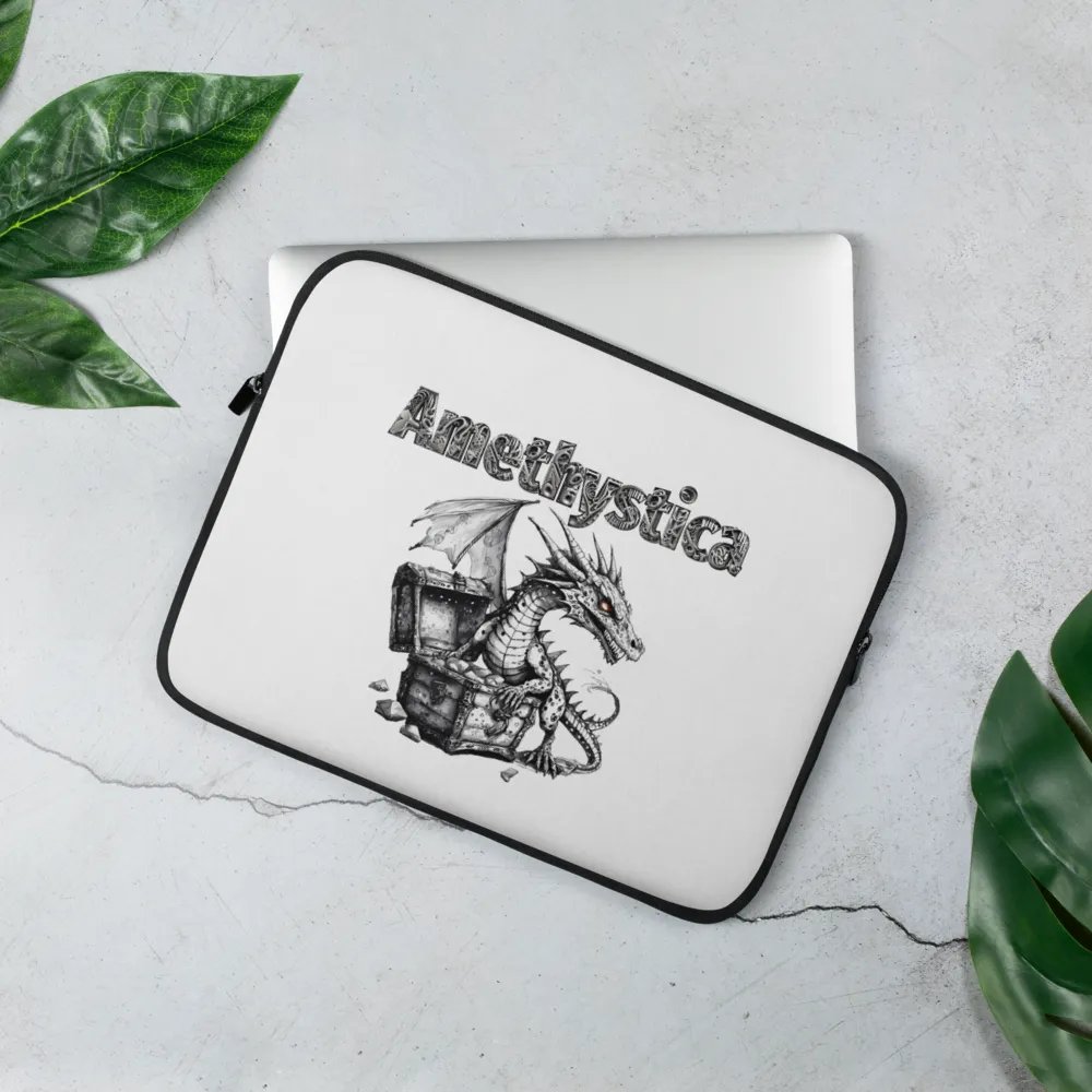 Laptop Sleeve: Rock On Dragon with Treasure Chest product image (3)