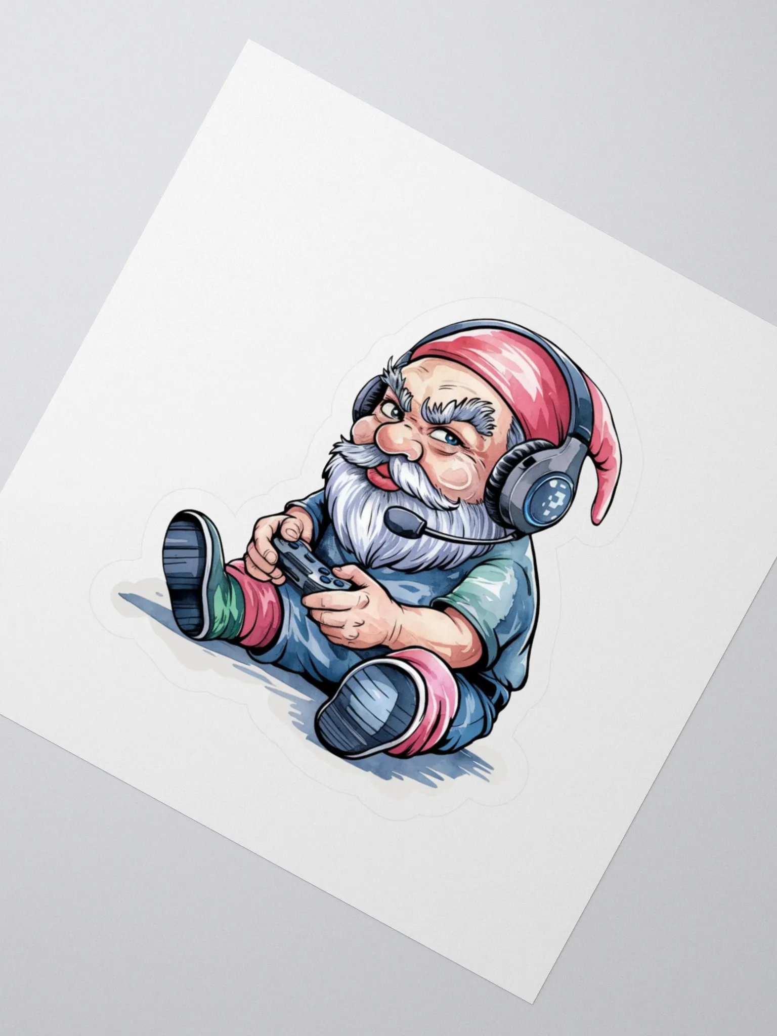 Not Now! Gamer Gnome Sticker product image (2)