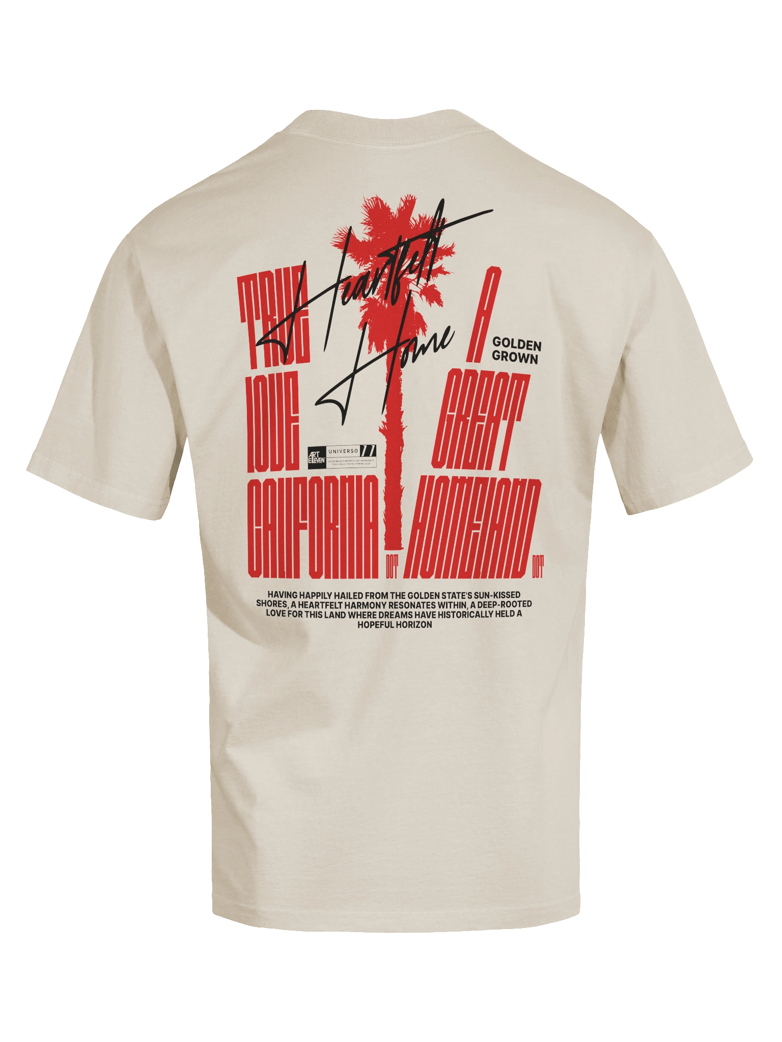 "True Love California" Tee: Golden Vibes. Heartfelt Home. 🌴🧡 product image (5)