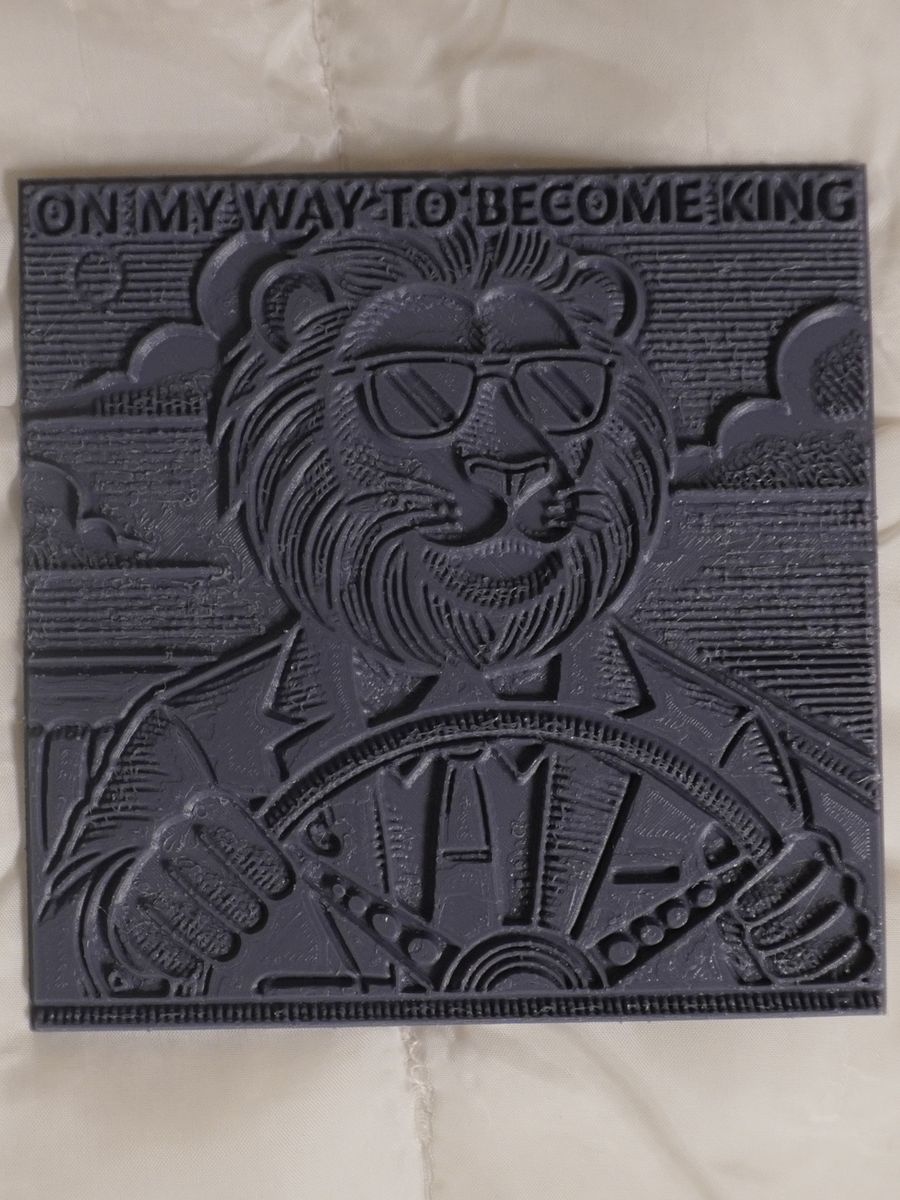 Lion Driving Car Plastic Meme Art Work product image (1)