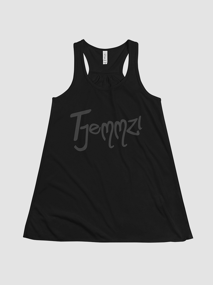 Tjemmzi Women's Flowy Racerback Tank (black detail) product image (1)