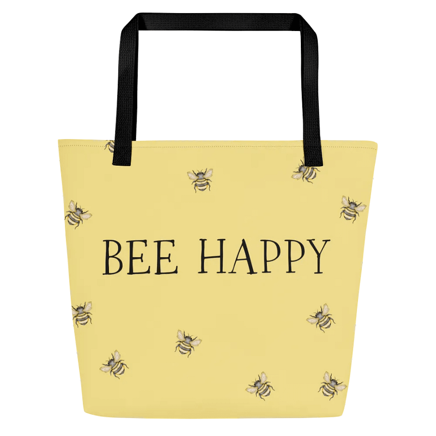 BEE HAPPY All-Over Tote Bag with Inside Pocket product image (3)