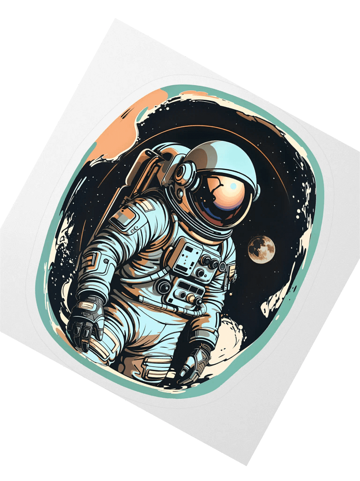 Retro Astronaut Sticker product image (2)