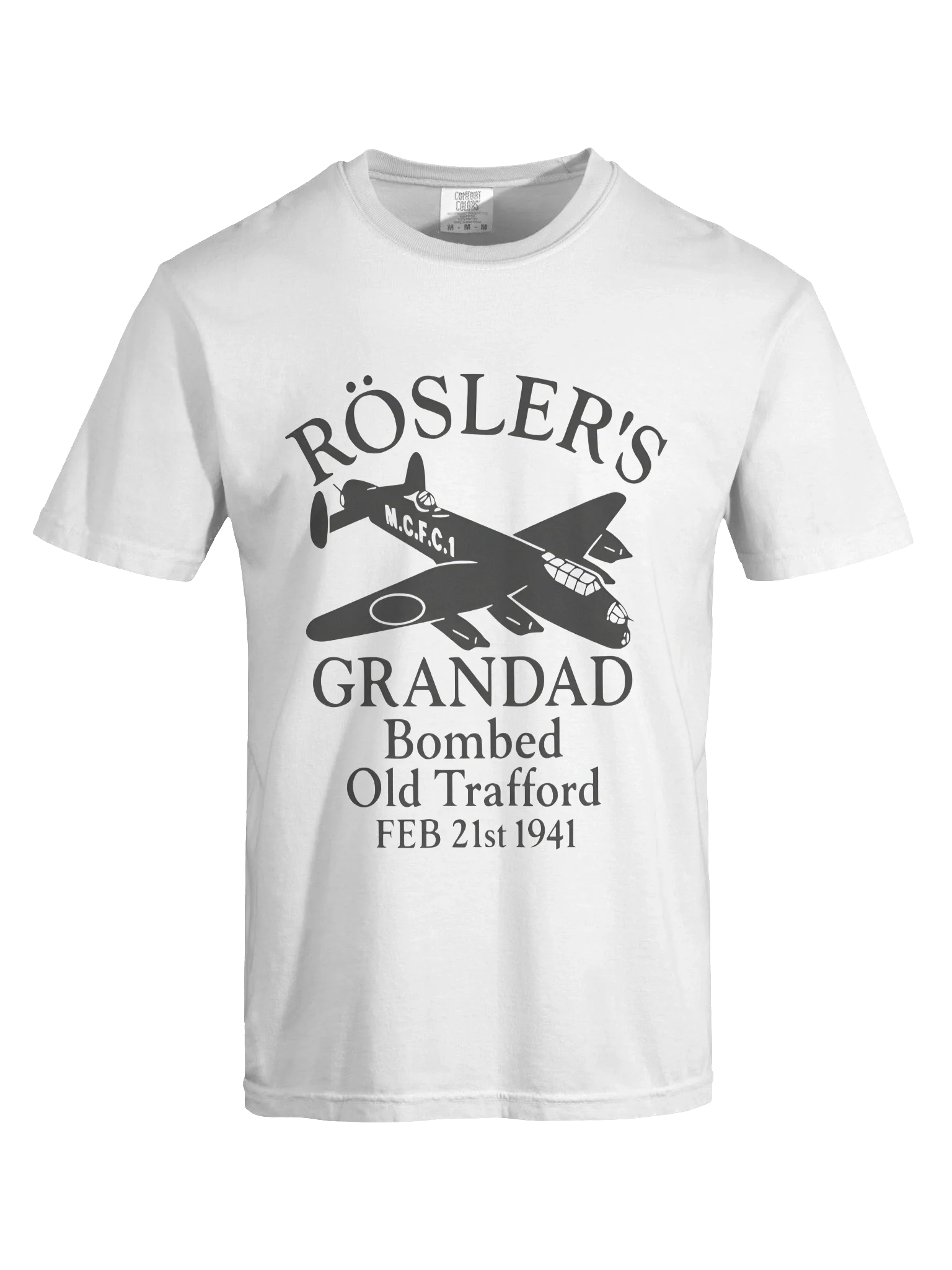 Rosler’s Grandad Bombed Old Trafford 1941 Shirt product image (55)