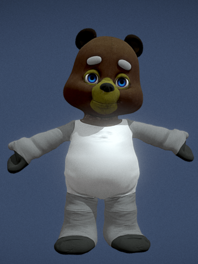 Cute Teddy Bear 3D Model with Animation product image (1)