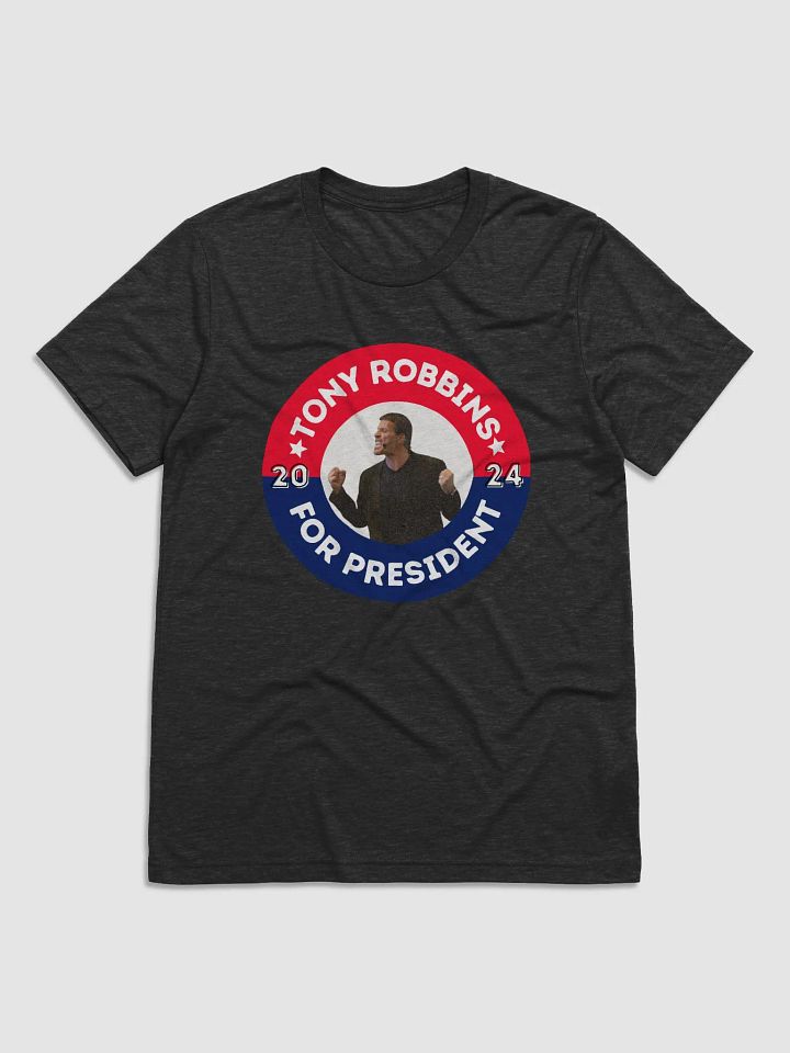 Tony Robbins for President 2024 Campaign Button UltraSoft Tri-Blend Tee product image (1)