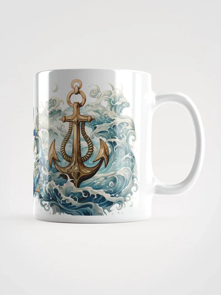 Nautical Anchors White Glossy Mug product image (1)