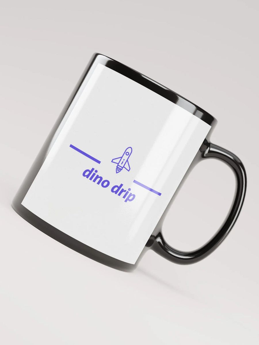 Dino Drip black glossy mug product image (7)