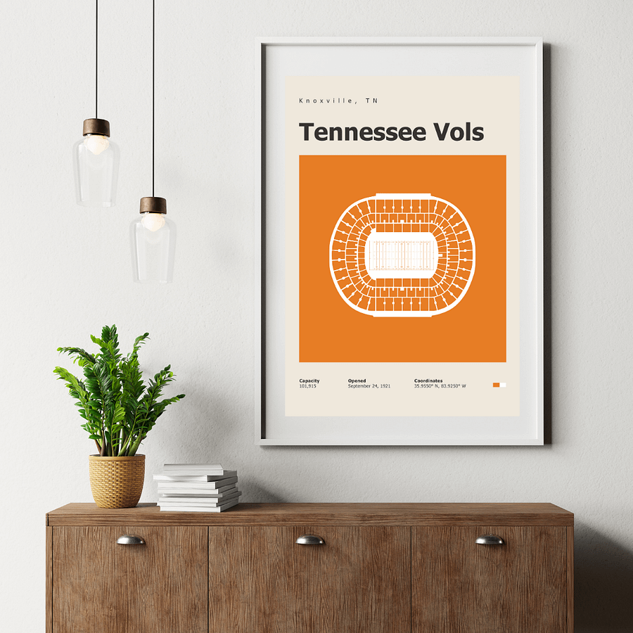 Tennessee Vols Stadium Infographic Poster product image (3)