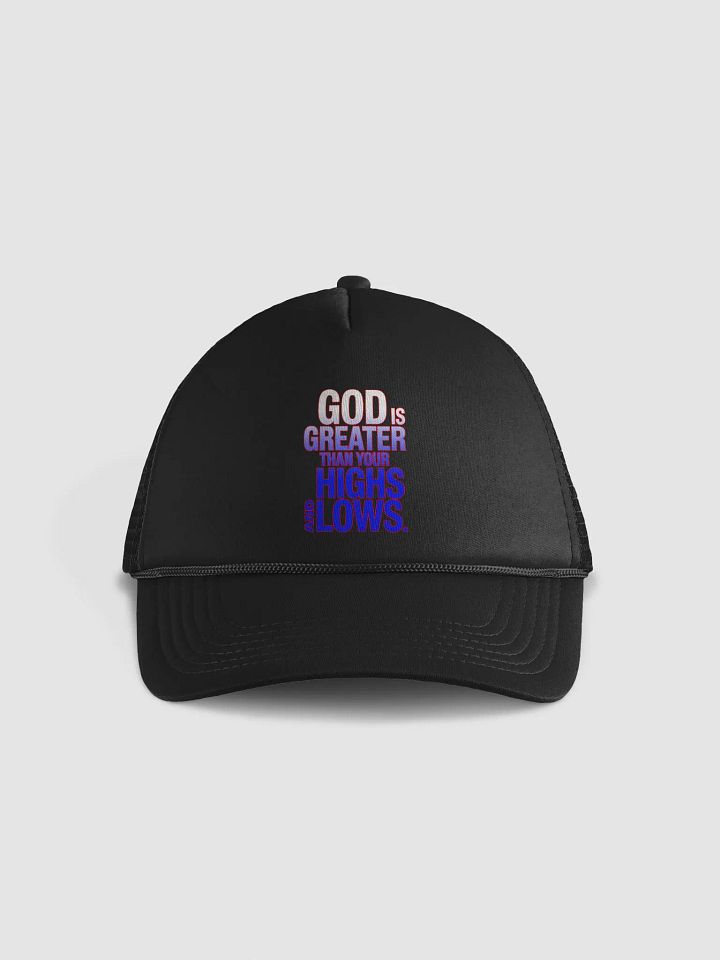 God is Greater Snapback Hat | Gradient Christian Baseball Cap product image (2)