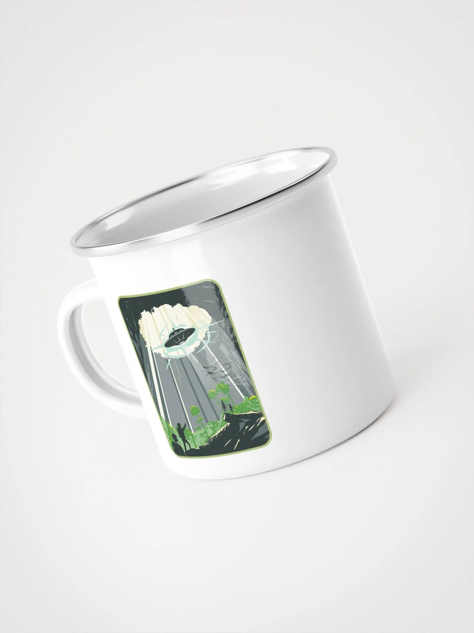 UFO Spelunkers Enamel Mug product image (1)