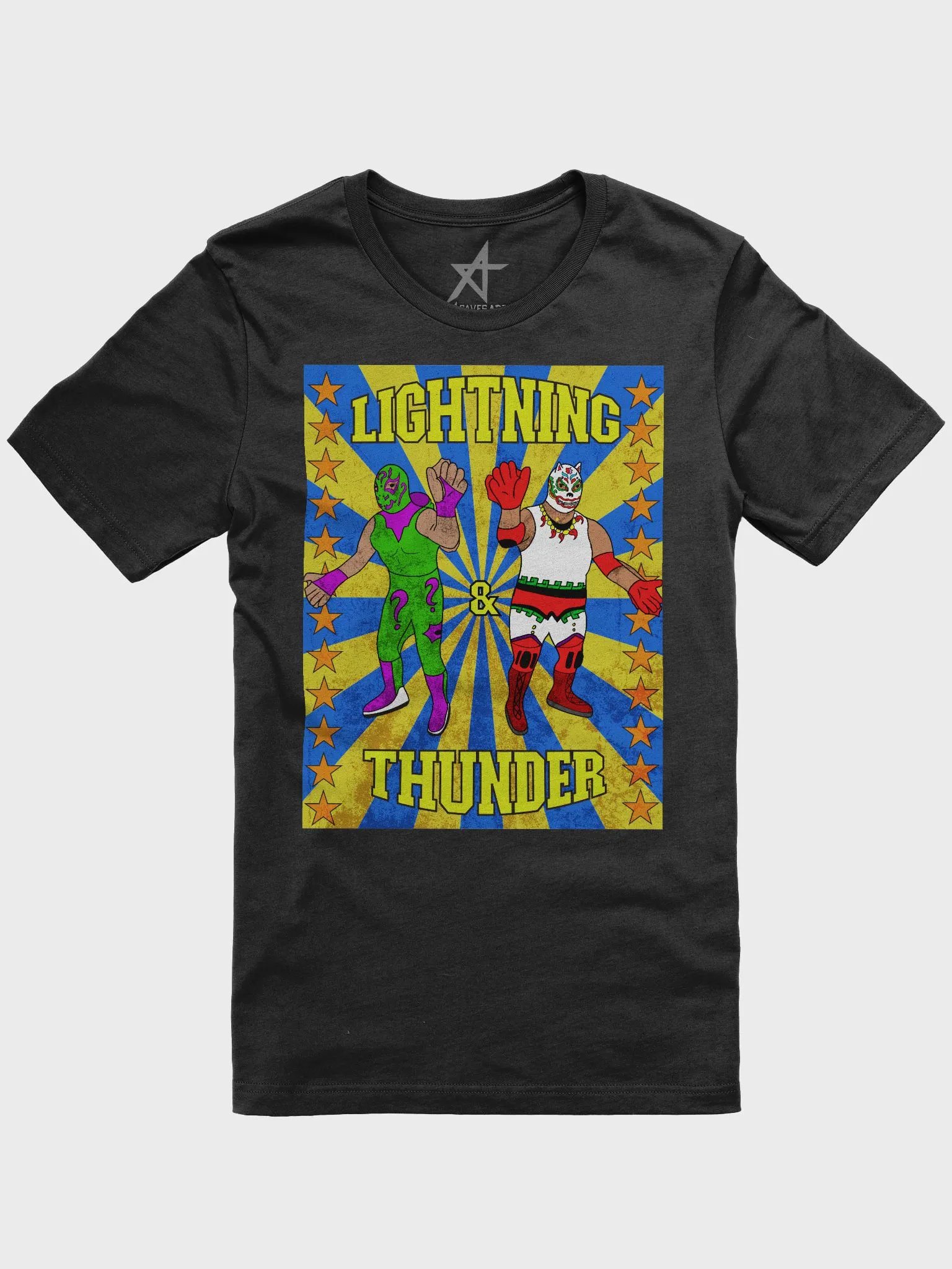 Lightning & Thunder Lucha Figures T-Shirt product image (1)