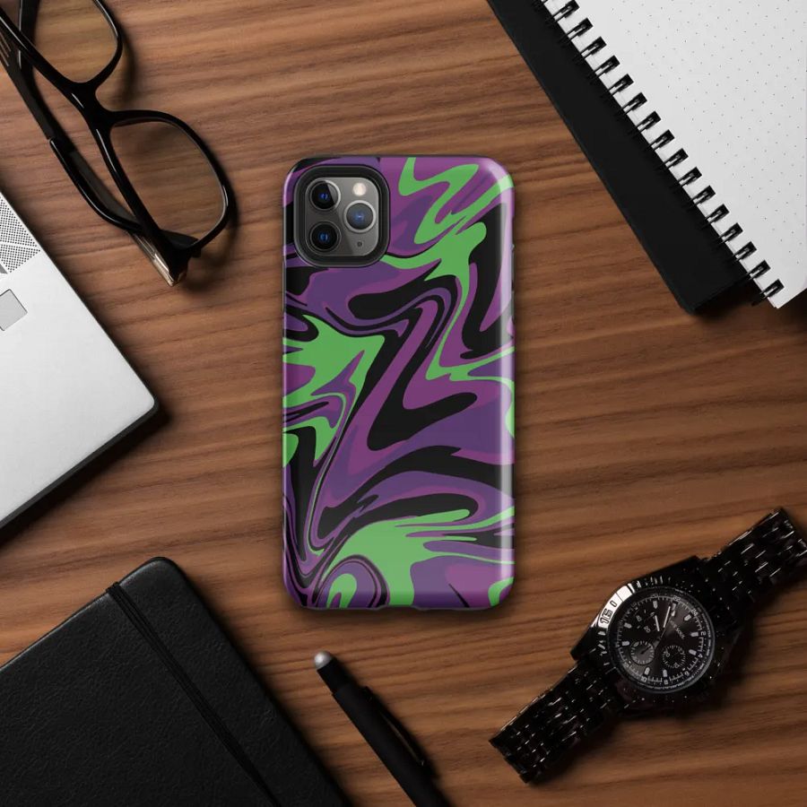 Purple Lime Swirl Tough Case for iPhone® product image (7)