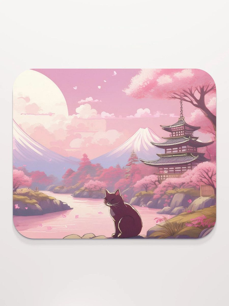 Whiskered Blossoms Small Mouse Pad (7 x 9) product image (3)