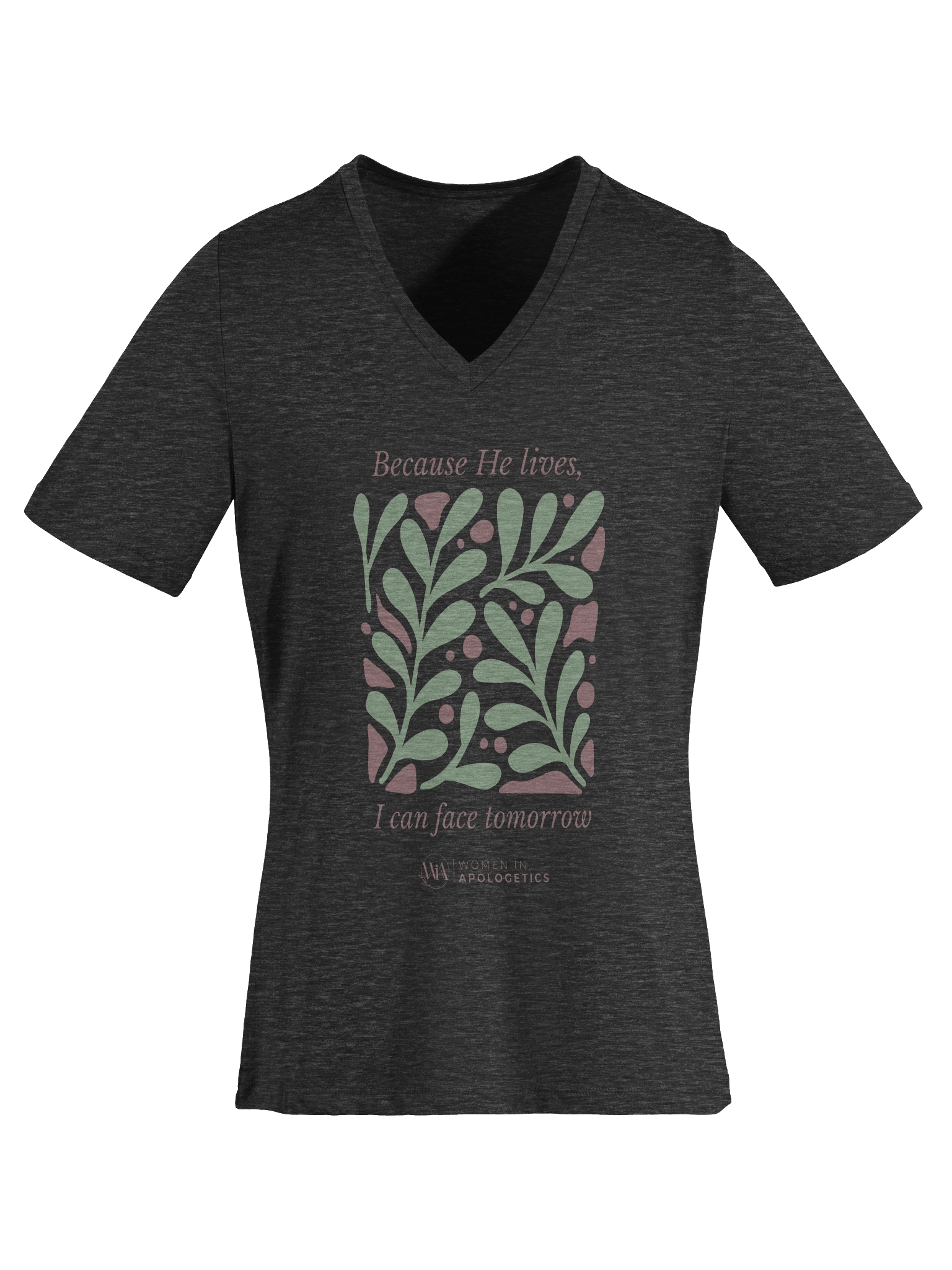 Because He Lives, I Can Face Tomorrow V-neck Shirt product image (10)