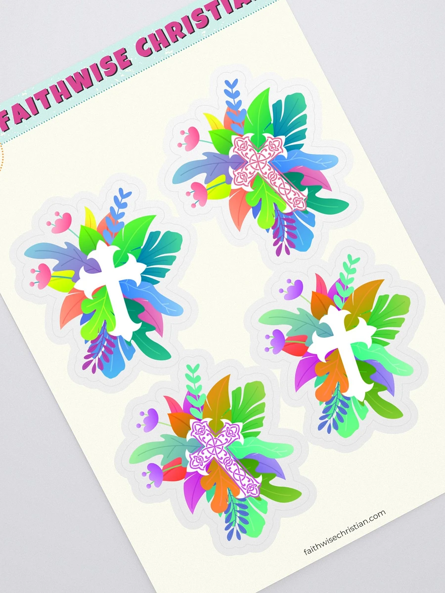 Tropical Floral Crosses Sticker Sheet product image (1)