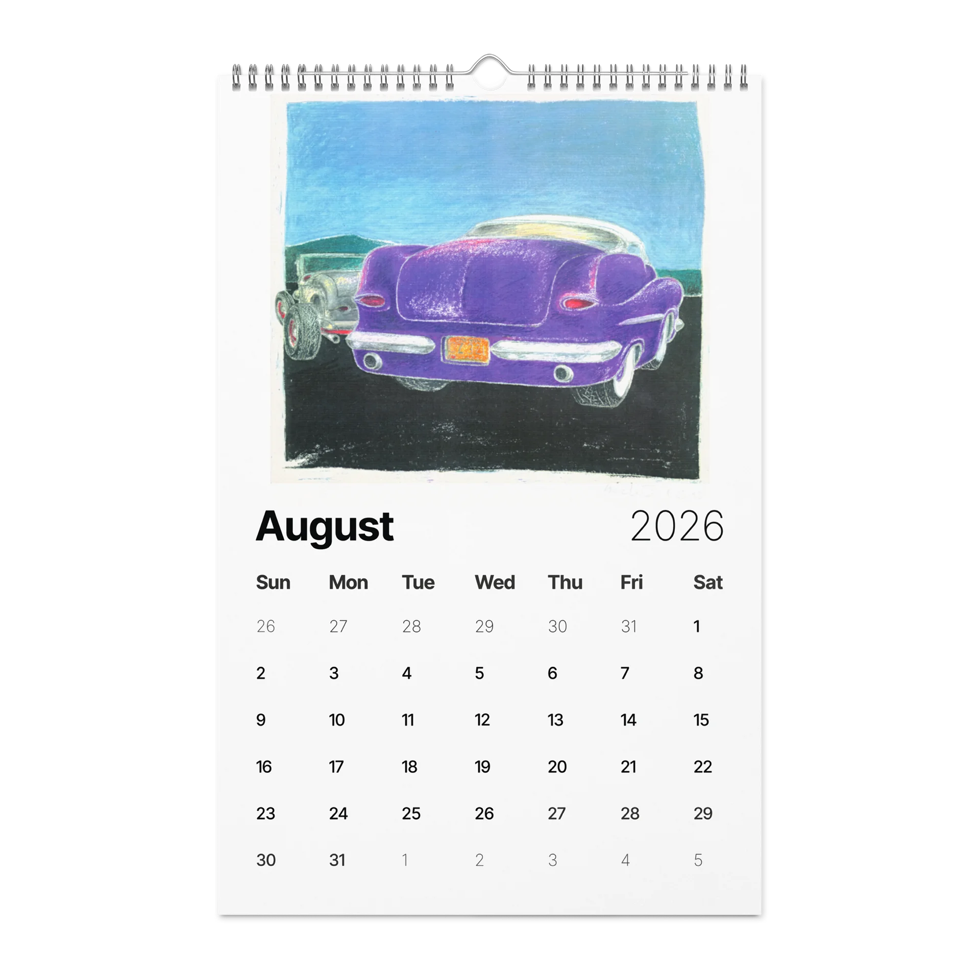 A Year of Nic's Cars - 2026 Wall Calendar (Large Format) product image (2)
