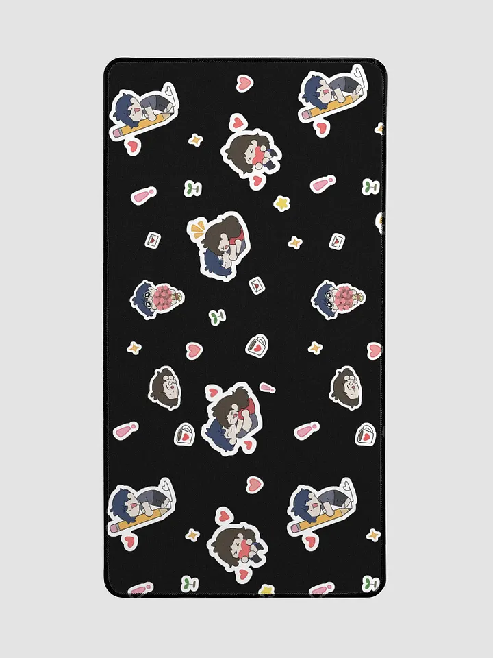BLACK sticker design Desk Mat 15.5" x 31.5" product image (2)