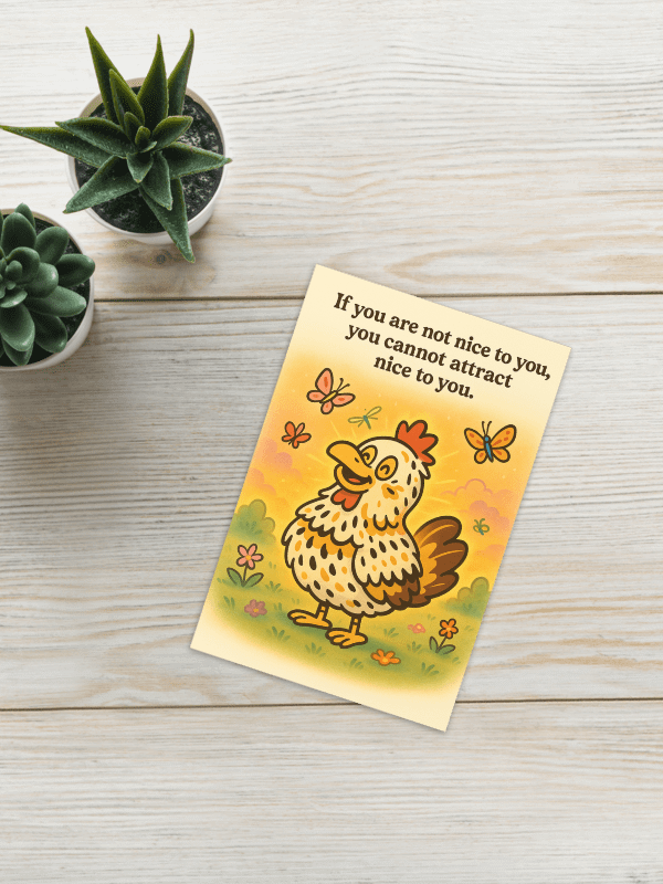Abrahen Chicks - Being Nice - Card product image (1)