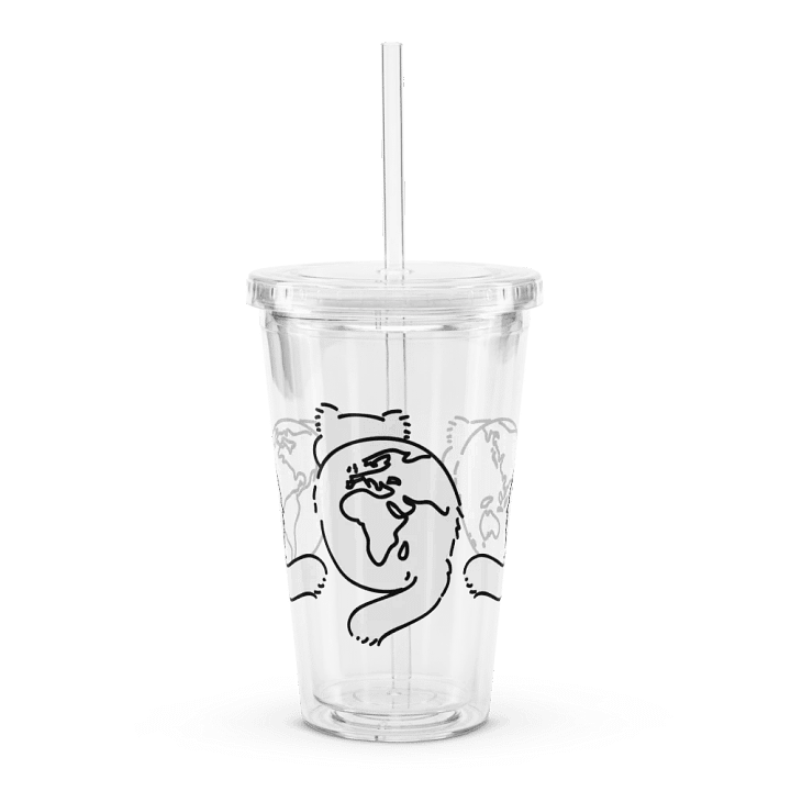 Planet Manul Trio - Transparent Cup & Straw product image (1)